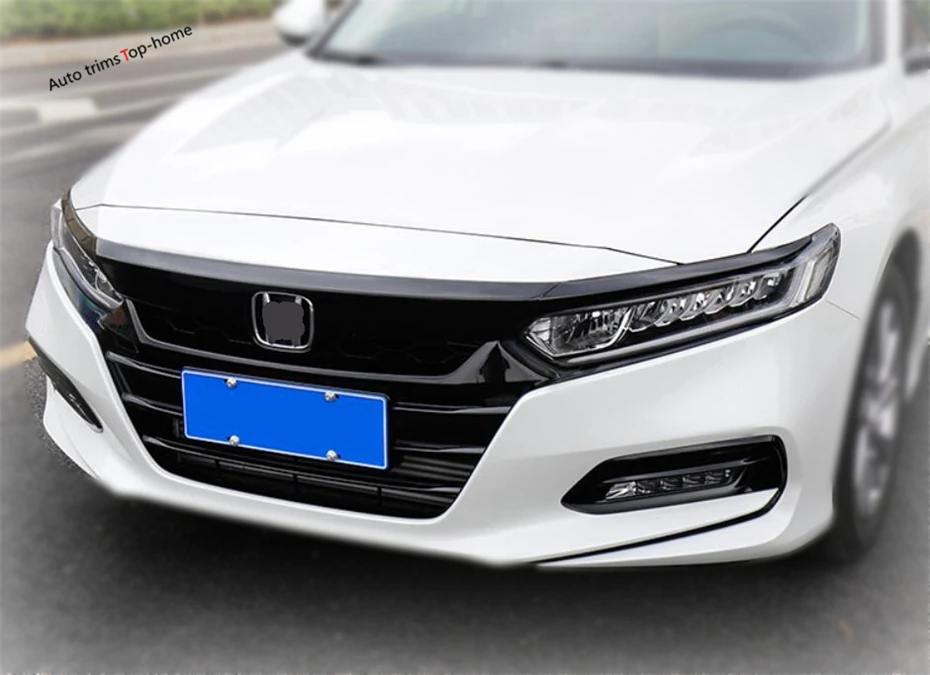 Yimaautotrims передняя крышка капота двигателя защитная пластина и фары лампы для бровей Накладка для Honda Accord 10th- ABS