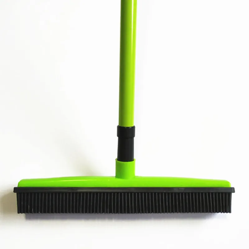 Customizable Rubber Broom Hair Lint Removal Device Telescopic Bristles Magic Clean Sweeper Squeegee Bristle Long Push Broom rubber broom magic broom