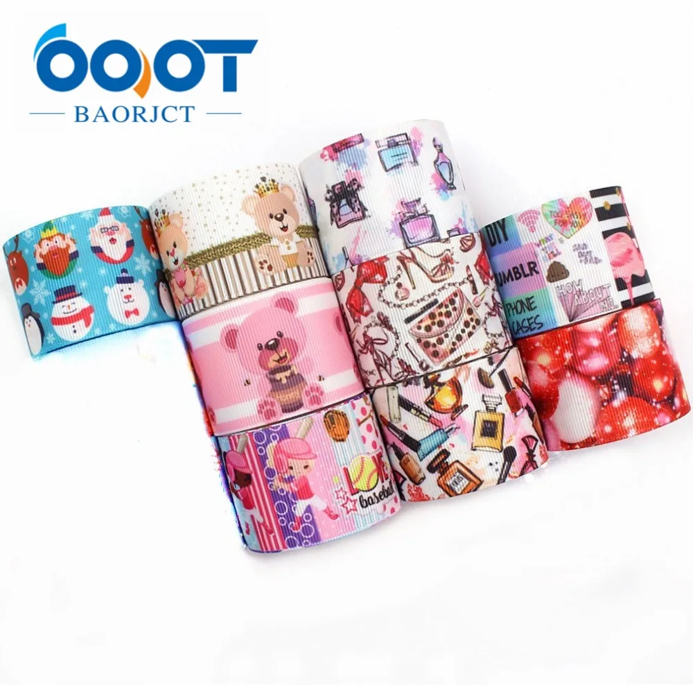 OOOT BAORJCT G-18927-1229, 38 мм, 10 ярдов мультфильм тепловой передачи печатных корсажные ленты, свадебные украшения своими руками материалы