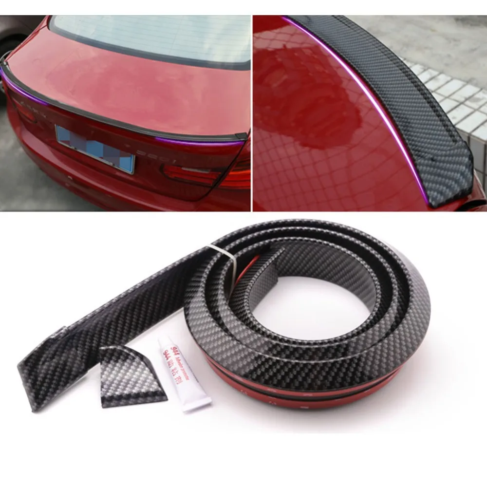 1,5 м coche-estilo de 5D de fibra de carbono Спойлеры estilo DIY Refit спойлер