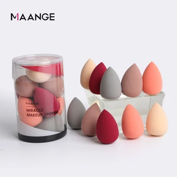 

MAANGE 10 Pcs Super Soft Mini Makeup Foundation Sponge Water-drop Smooth Facial Powder Cream Concealer Make Up Puff Beauty Tools