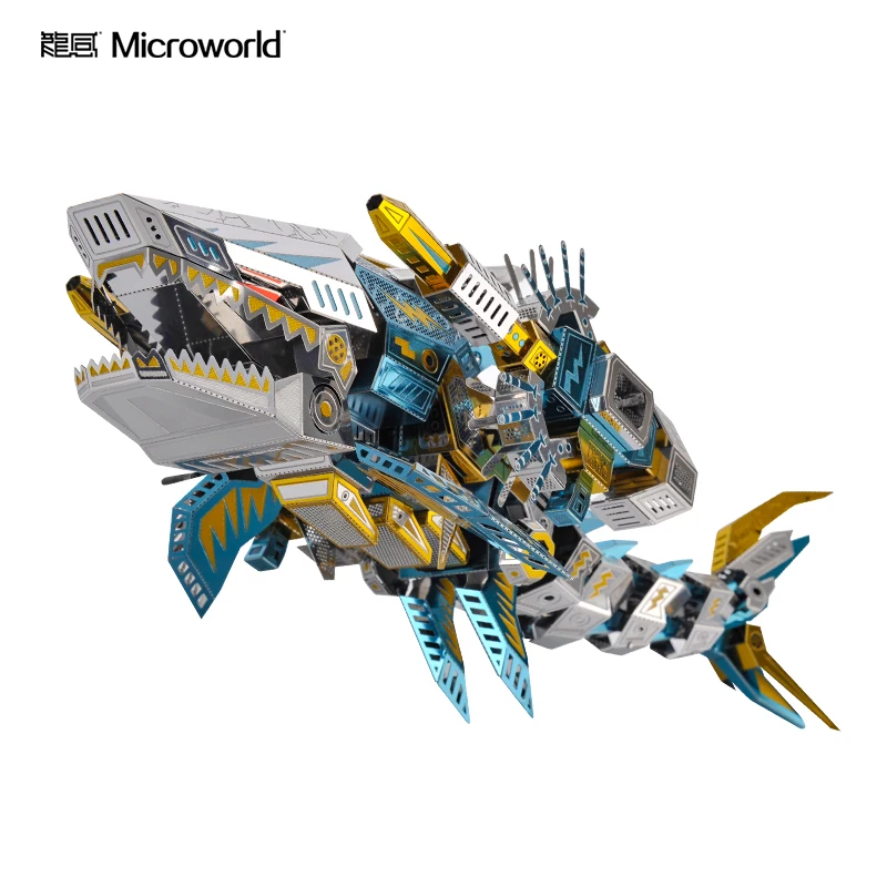 Металлический 3D-пазл Microworld наборы моделей глубоководных акул лазерная вырезка