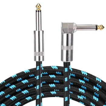 

SEWS-ELEMENT 10 Ft Guitar Cable Right Angle 1/4 Inch Premium Instrument Bass Cable AMP Cord To Straight for Electric Guitar Bass