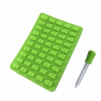 

50 Gummy Bear Moulds Silicone Molds Ice Cube Mould Ice Ginger Pudding Jelly Mold Cake Baking Mold Tools
