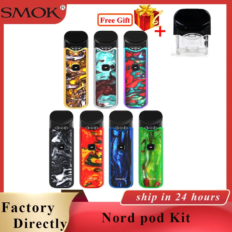 Оригинальный Pod Vape Smok Nord набор кнопочный антипротекающий мини Pen комплект с 1100 мАч