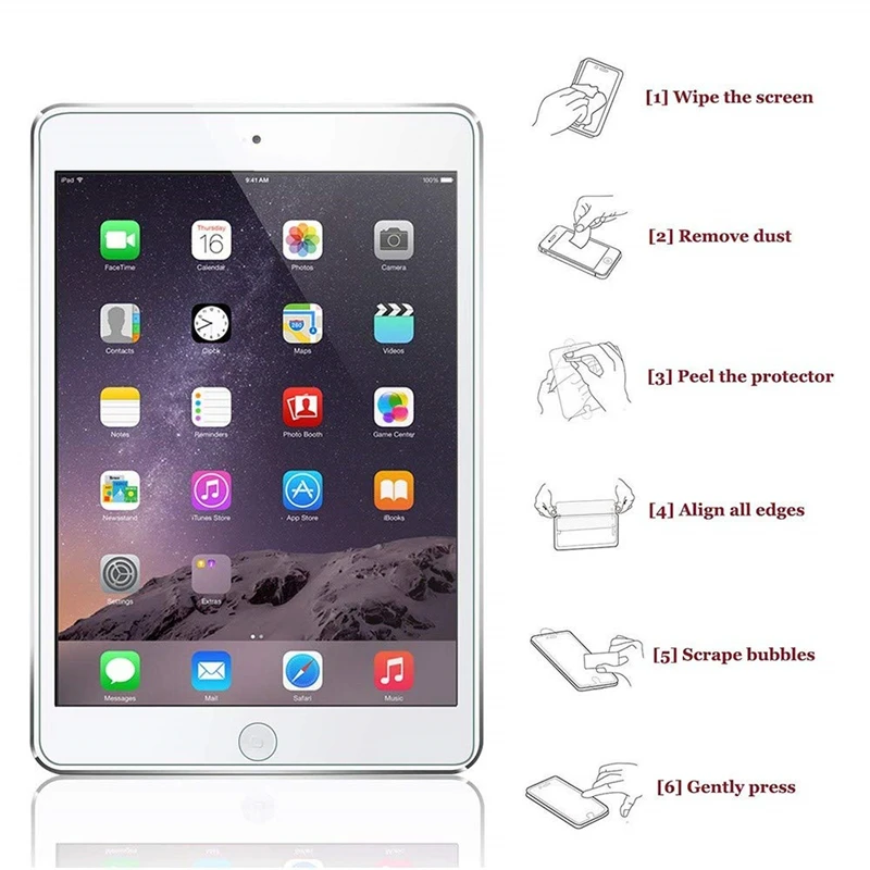 Закаленное Стекло защитный экран для планшета чехол для Apple iPad Air 2 полное покрытие для I Pad 9,7 Air 1 мотыги Hoesje Стекло чехол