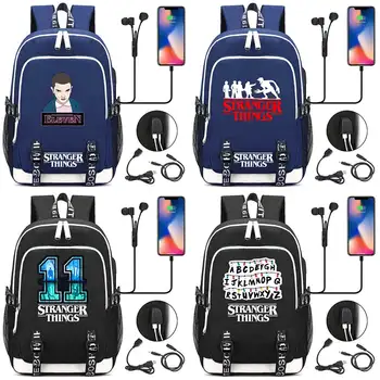 

New Fashion Weird Stranger Things Demogorgon USB Boy Girl Book School bag Women Teenagers Men Laptop Backpack Packsack