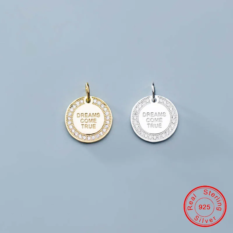 UQBing 14mm Round Sterling Silver 925 Zircon Engraved Letter Charms Fit DIY Charm Bracelets Necklaces Jewelry Findings UQBing 14mm Round Sterling Silver 925 Zircon Engraved Letter Charms Fit DIY Charm Bracelets Necklaces Jewelry Findings