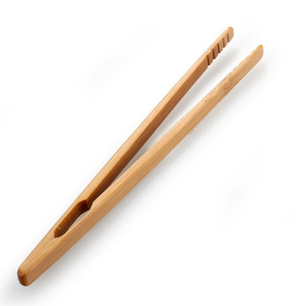 8pcs Wooden Tea Clip Bamboo Kitchen Salad Food Toast Tong Tweezer Bacon Sugar Ice Tea Utensil Teaware Accessories