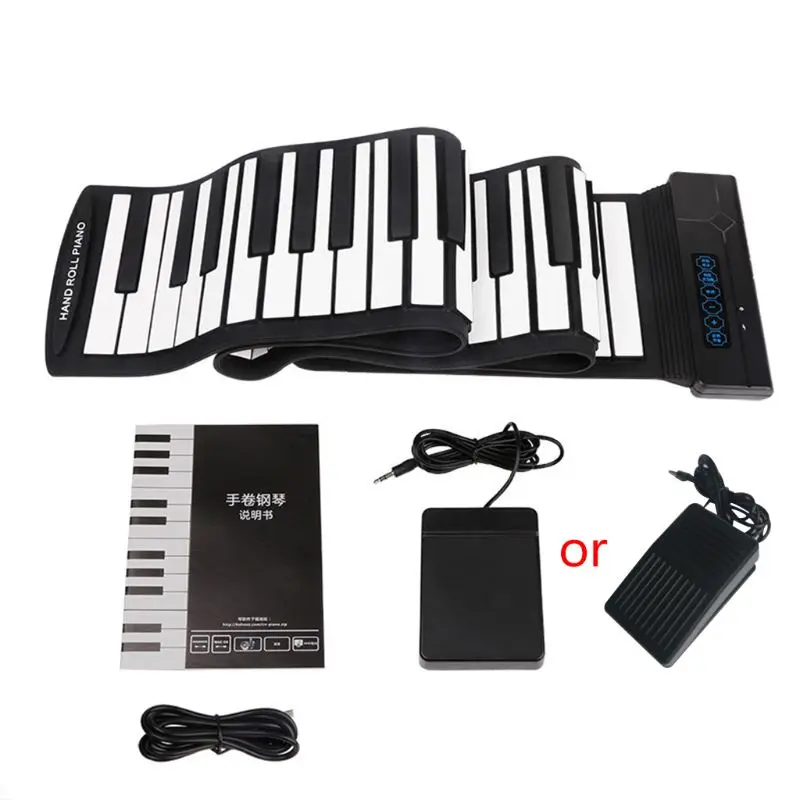Flexible 88 Keys Usb Roll Up Roll-Up Electronic Piano Keyboard | Спорт и развлечения