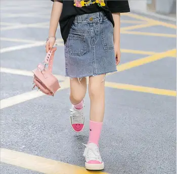 

2020 new wholesale girls denim skirt summer fashion girls skirt 4-9t C985
