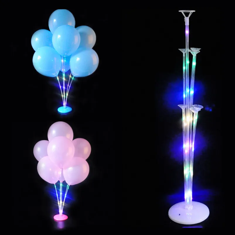 

3 Modes Balloons Column Stand Arch Stand Home Party LED Latex Balloons with Base Clips Wedding Decoration Balloon Holder Stick