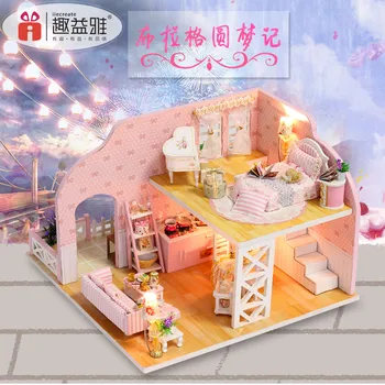 

DIY Doll House Furniture Miniature 3D Wooden Doll Houses Miniaturas Dollhouse Toys for Children Birthday Gifts