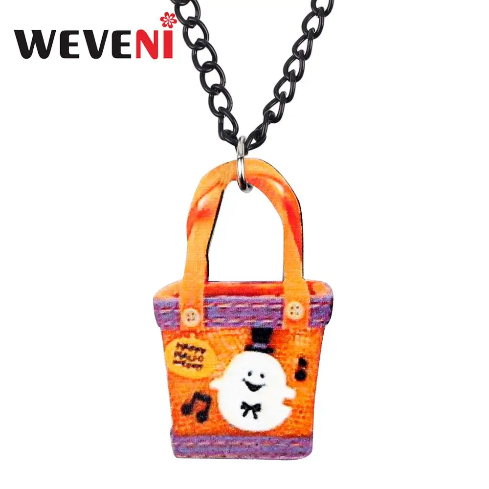 Акриловое ожерелье WEVENI в виде сумочки счастливого призрака на Хэллоуин аниме