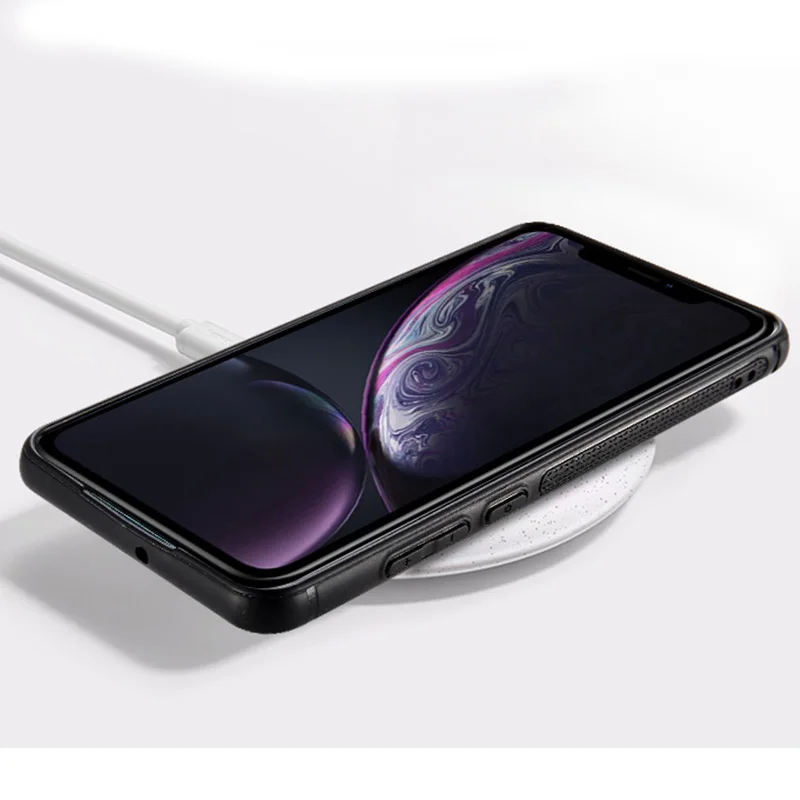 Чехол из натуральной кожи для Apple iphone 11 Pro Max X XR XS max защитный чехол с полным