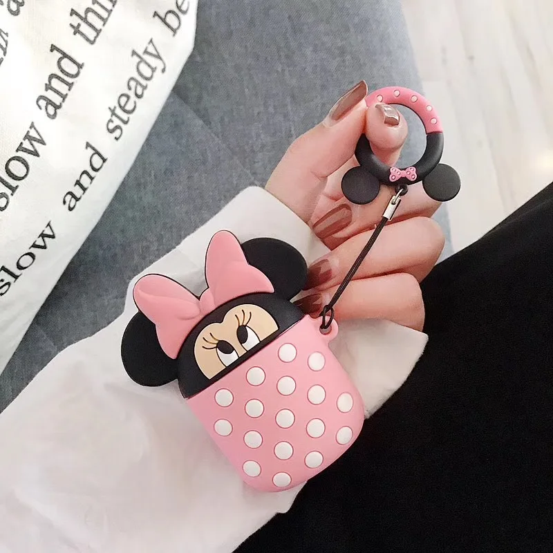 Stitch cartoon AirPod headset protective cover apple wireless Bluetooth headset shell holder silicone anti-fall storage bag - Цвет: 3