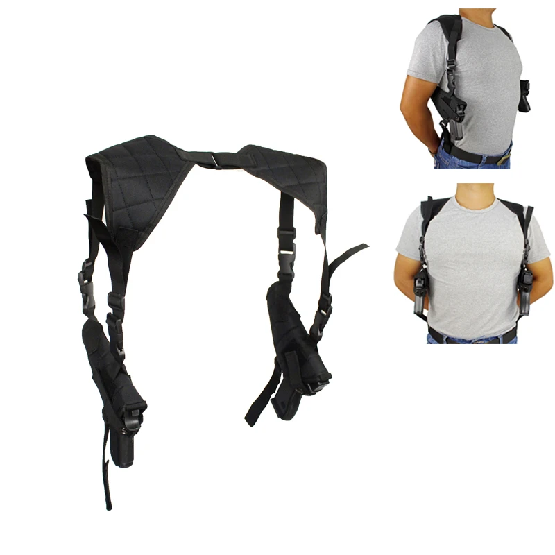 

Tactical Double Draw Shoulder Gun Holster Concealed Carry Pistol Holster Left Right Hand Handgun Carrier Outdoor Vest Pouch