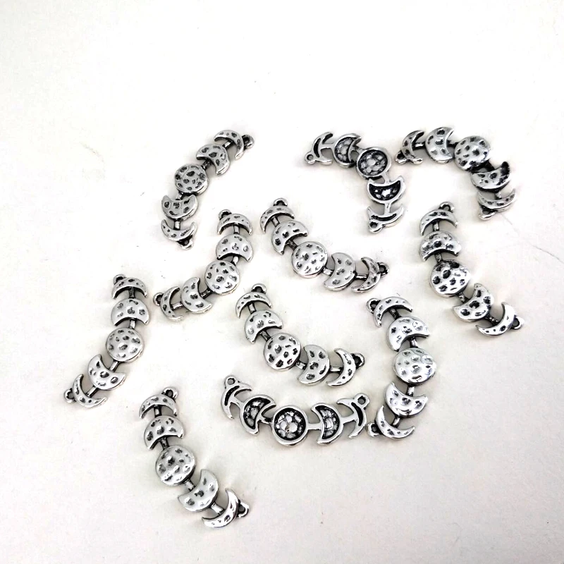 hzew 50pcs Vintage Moon Change Pendant  For Women  Eclipse  Moon charm Jewelry