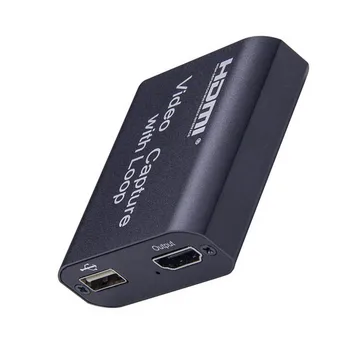 

4K 1080P HDMI Capture Card Video Capture USB 2.0 HDMI input Video Capture Card Grabber + Loop Output for PS4 Game Live Streaming