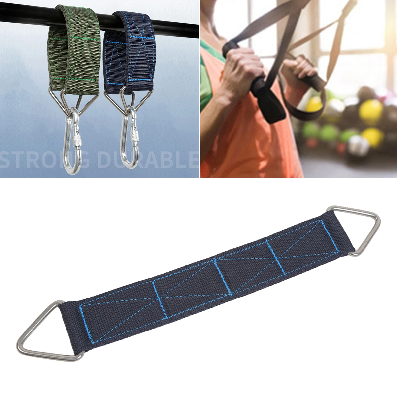 Tree Swing Straps Holds 2000lbs 1.3ft Extra Long with Lock Snap Hooks Carabiners for Tire Swings 
