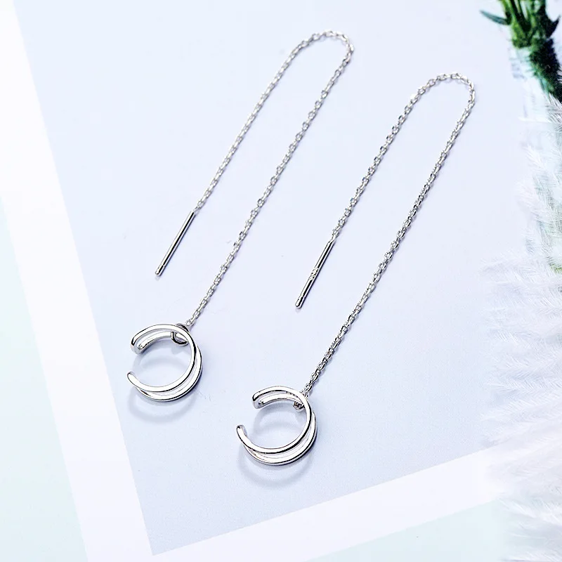 1 шт. новые серьги клипсы в виде цепочки с кисточками для женщин корейские