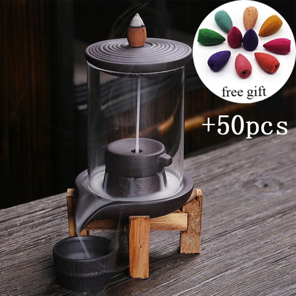 Handmade Ceramic Incense Burner Smoke Waterfall Backflow Incense Burner