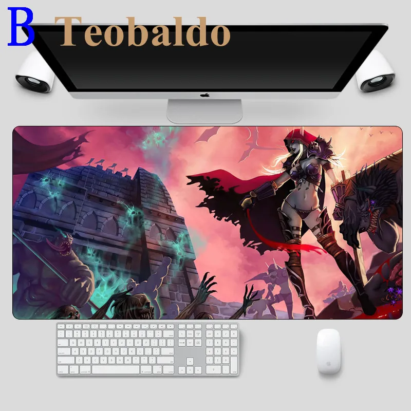 400x900x2mm World of Warcraft Мышь Большой 60X30 см геймера сексуальная девушка Сильвана игровой коврик для мыши для ноутбука резиновые Тетрадь Настольный коврик - Цвет: 400x900x2mm