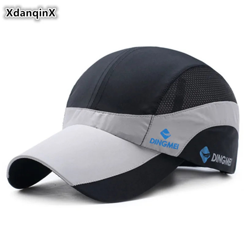 

XdanqinX Summer New Men's Mesh Breathable Baseball Cap Women's Sports Cap Couple Hat Multicolor Splice Fishing Caps Snapback Cap