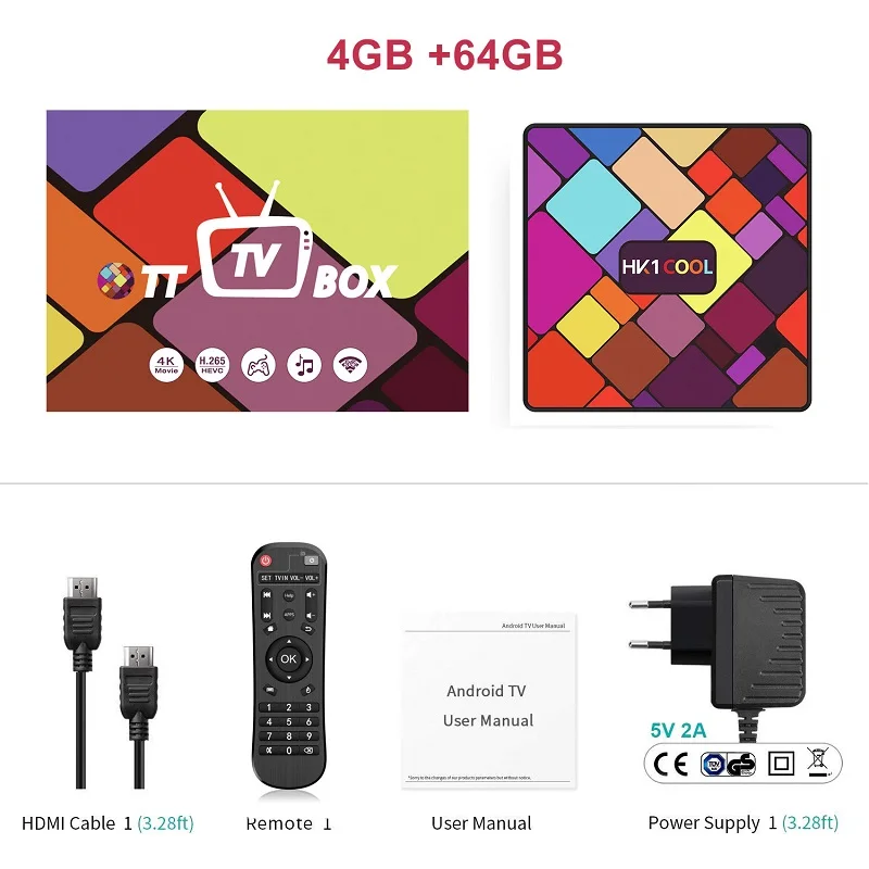 4GB 64GB HK1 Cool Smart Android 9,0 tv BOX RK3318 2,4G/5G Dual Wifi медиаплеер 4 Гб 128 Гб 64 ГБ 32 ГБ 4K HD 2G16G телеприставка PK HK1 MAX - Цвет: 4GB 64GB