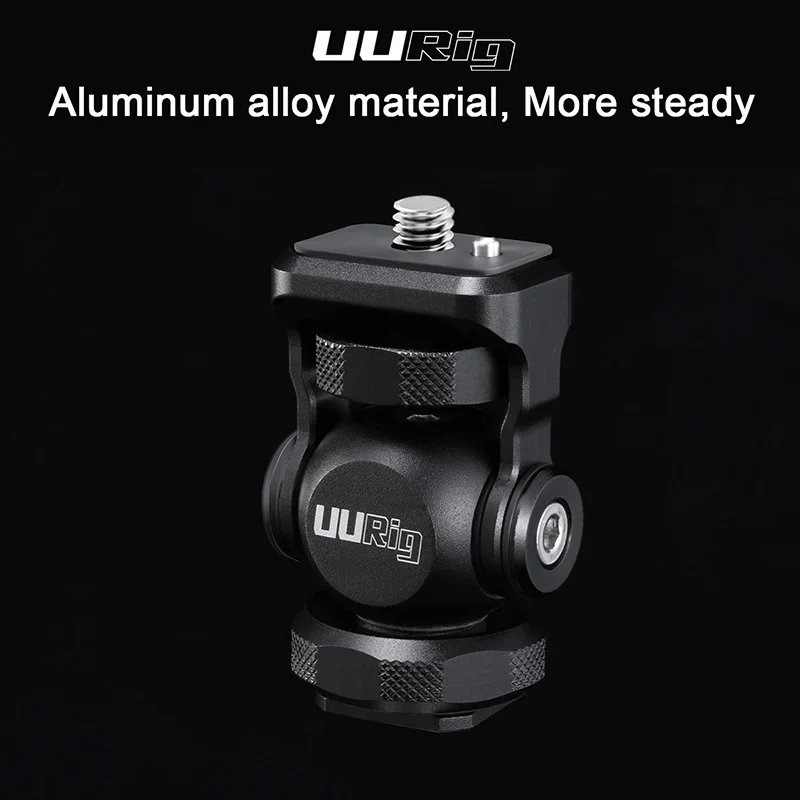 UURig R015 Universal Monitor Adapter Mount Holder with Arri 1/4 Screw Cold Shoe Video Camera Monitor Mount Bracket Cold Shoe