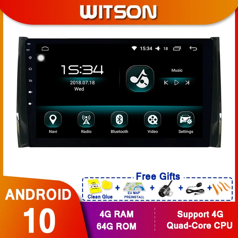 WITSON 9 &quotFULL HD сенсорный экран Android 10 0 Восьмиядерный Автомобильный GPS