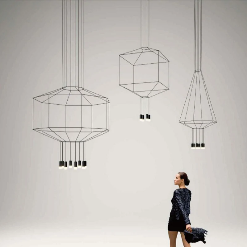 

Modern Designer Line Pendant Lighting Decoration Office LED Pendant Lamp Spot Hanging Light Fixture Home Indoor Luminaire Lamps