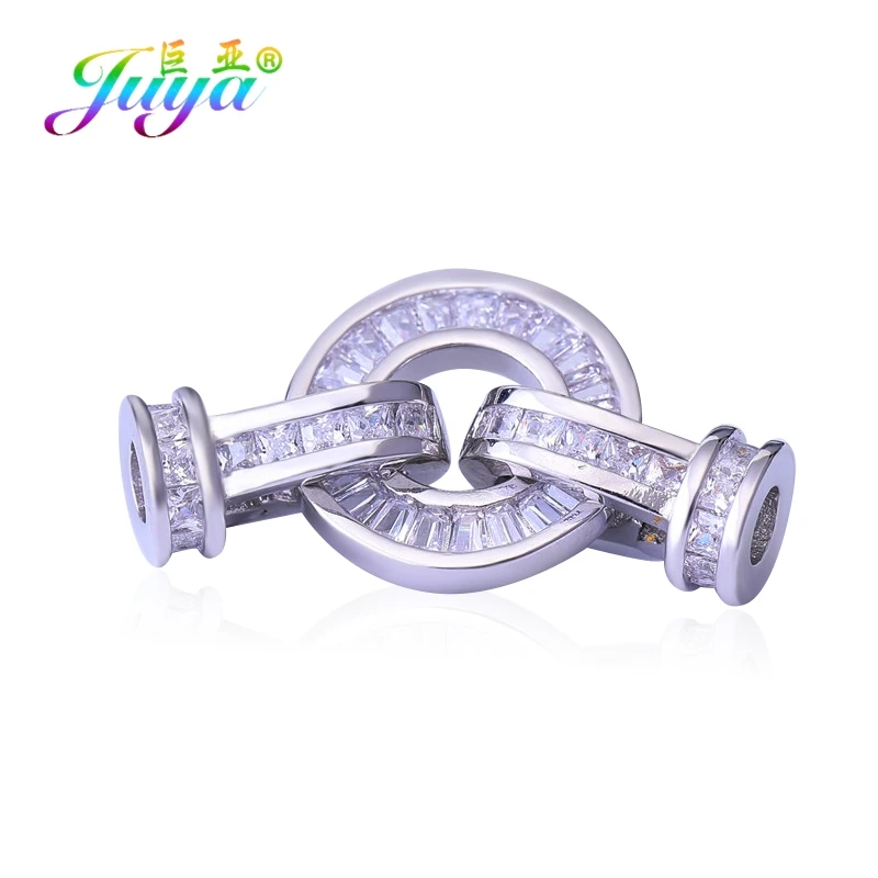 Juya DIY бусины ювелирные изделия застежки поставки Леопард застежка для закрывания Дракон застежки для натуральных камней Жемчуг Бисероплетение ювелирных изделий - Цвет: White Gold