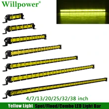  Offroad Car Single Row Yellow Light Bar 4