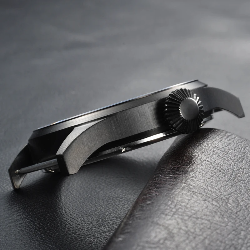 Corgeut 43 мм сапфировое стекло 316L PVD черный чехол для ручного обмотки 6497/6498 механизм