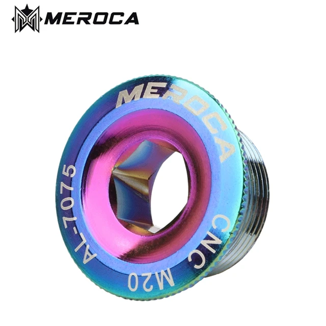 MEROCA MTB Aluminum Alloy CNC Screw Mountain Bike Crank Cover Screws M18/M19/M20 Bolt For SHIMANO Iamok M20 Dazzling Colors