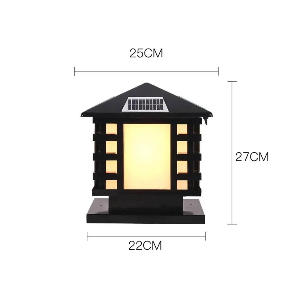 BRELONG Солнечный затемняемый столбик головной свет Водонепроницаемый светодиодный светильник дверь пост свет сад вилла сад свет черный