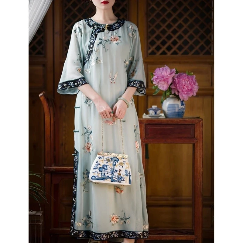 Oriental Dress Lady Cheongsam Women Traditional Elegant Party