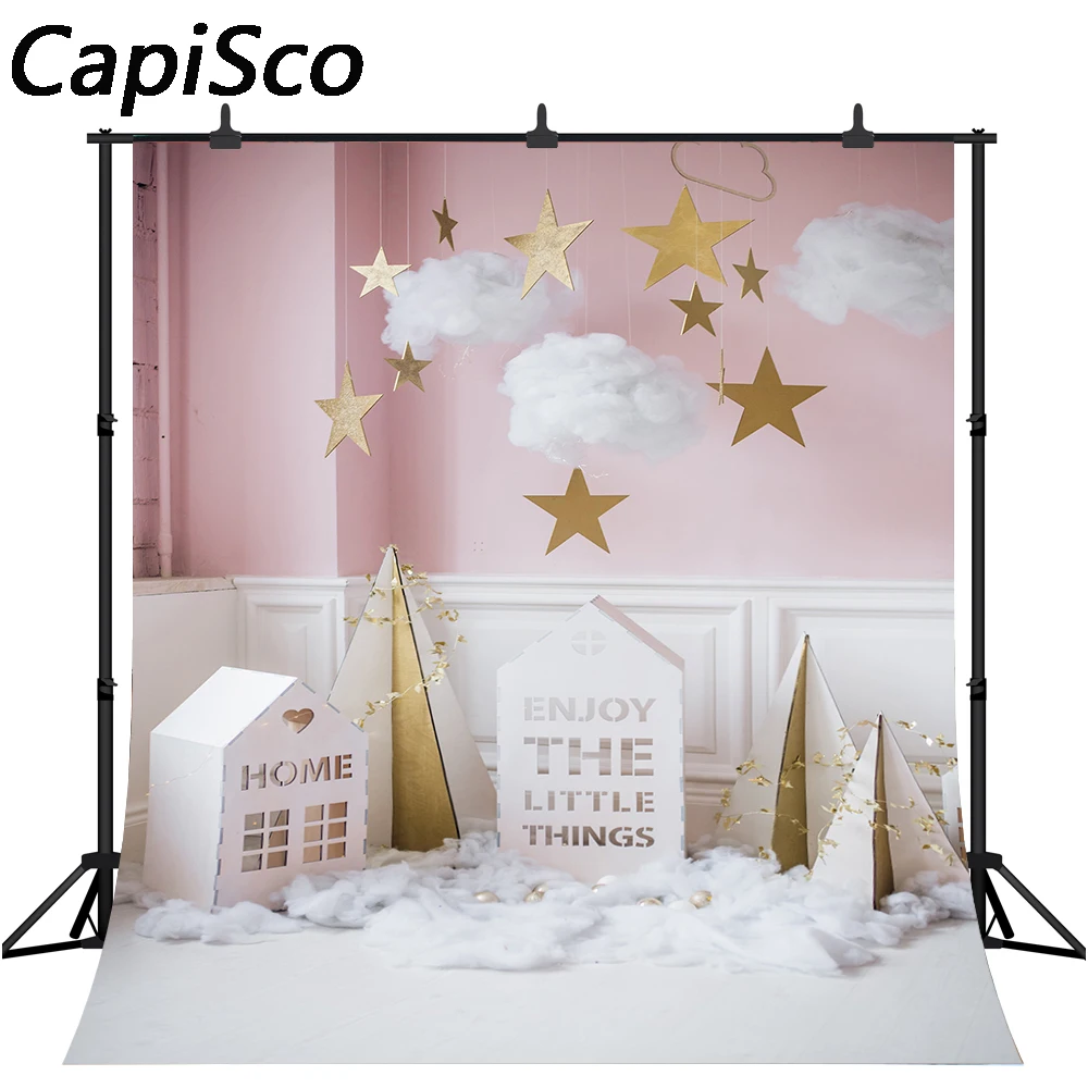 Capisco Christmas tree photography backdrops Xmas white snow stars Photo Background for Kids Portrait Studio Props | Электроника