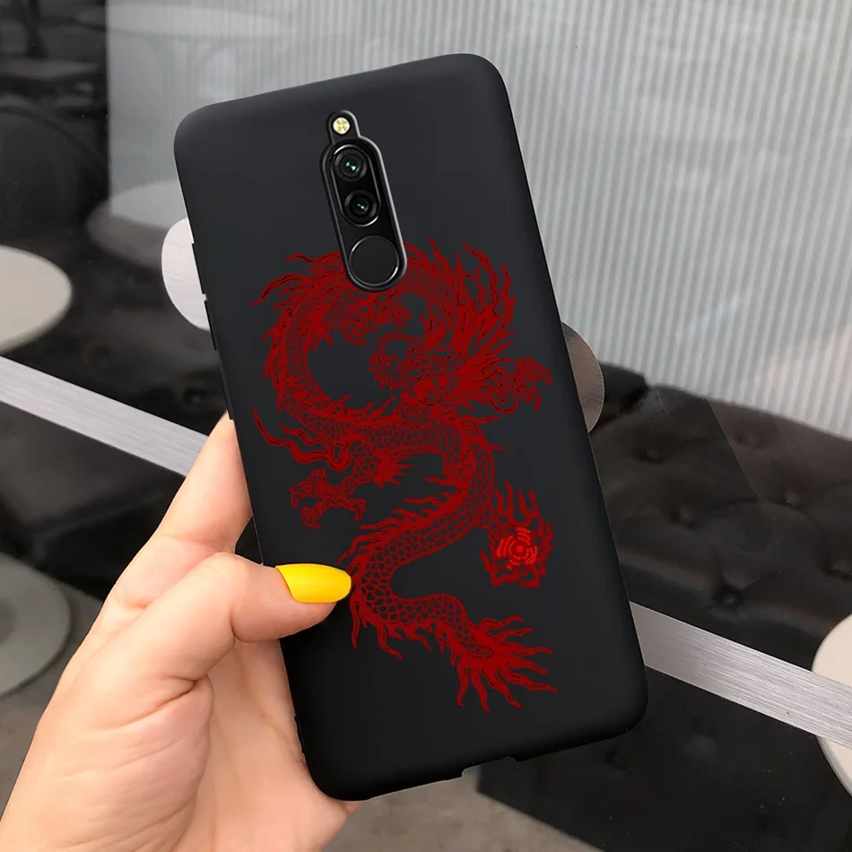 Fashion Dragon Panada Pattern Case For Xiaomi Redmi 8 Case Redmi8 Candy Color Soft Silicone Back Cover For Xiaomi Redmi 8A Pro