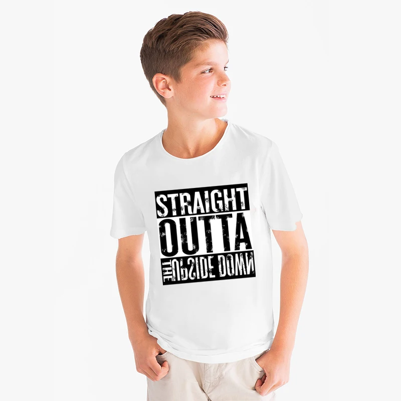 Camiseta/футболка «странные вещи»; Детские футболки для мальчиков и девочек; футболка с круглым вырезом и принтом; одежда для малышей; Повседневная футболка; топы с короткими рукавами
