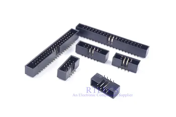 

10 Pcs SMT 2.0 mm Box Header Male Pin IDC Connector 6 8 10 12 14 16 20 24 26 30 34 40 44 50 60 Pin 0.079" Pitch Surface Mount