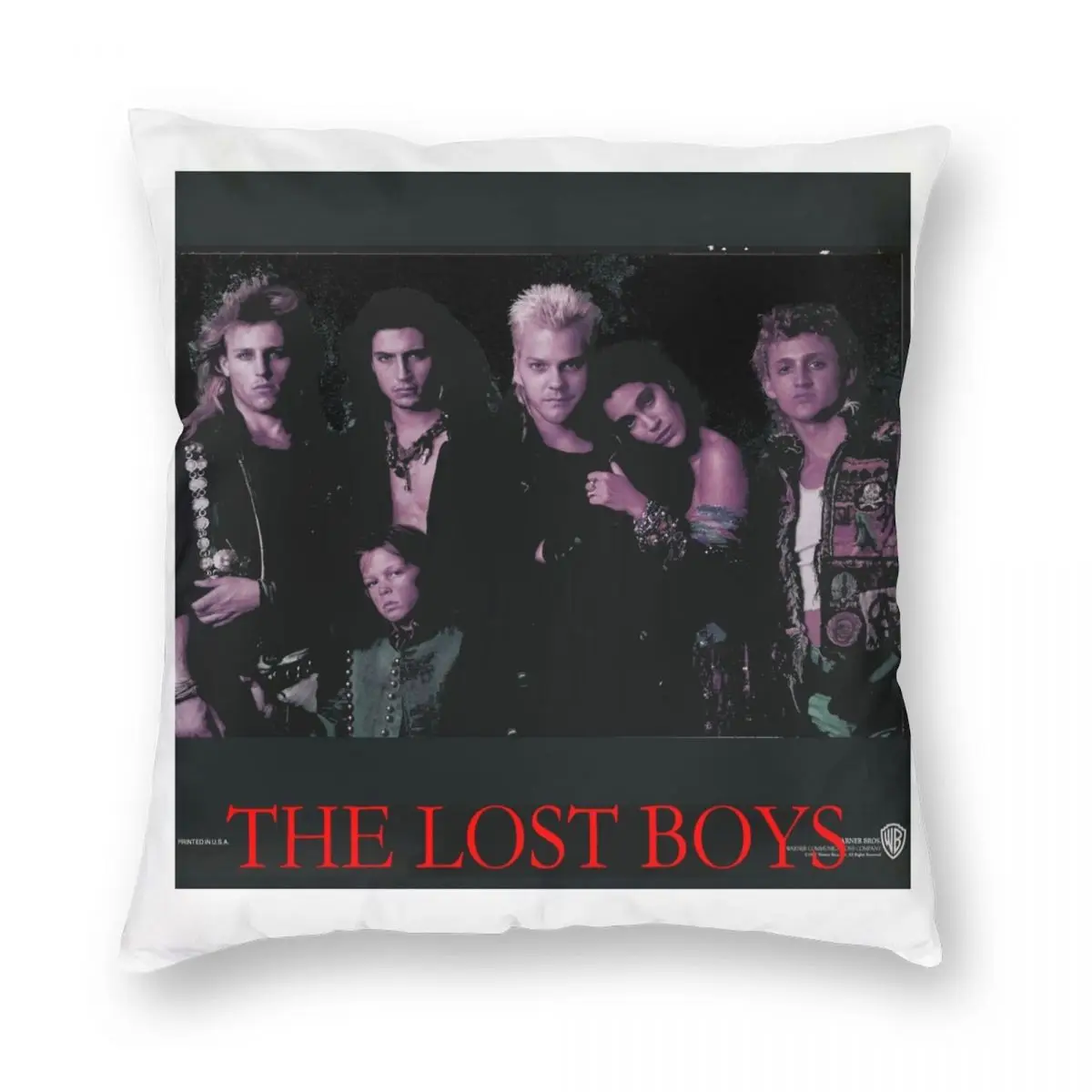

Квадратная наволочка Lost Boys из полиэстера и льна с бархатным узором и молнией