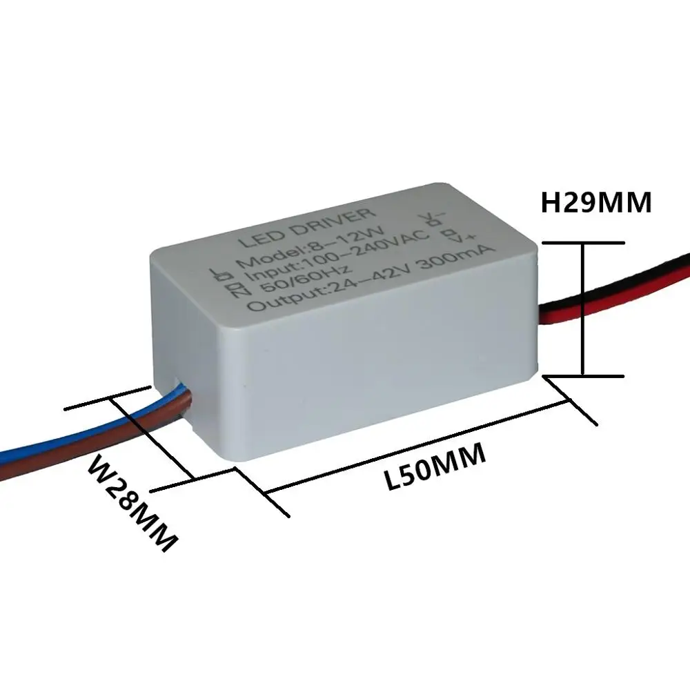 8W 9W 10W 11W 12W светодиодный адаптер драйвера 24V 40V 300mA источник питания 85 265V AC DC