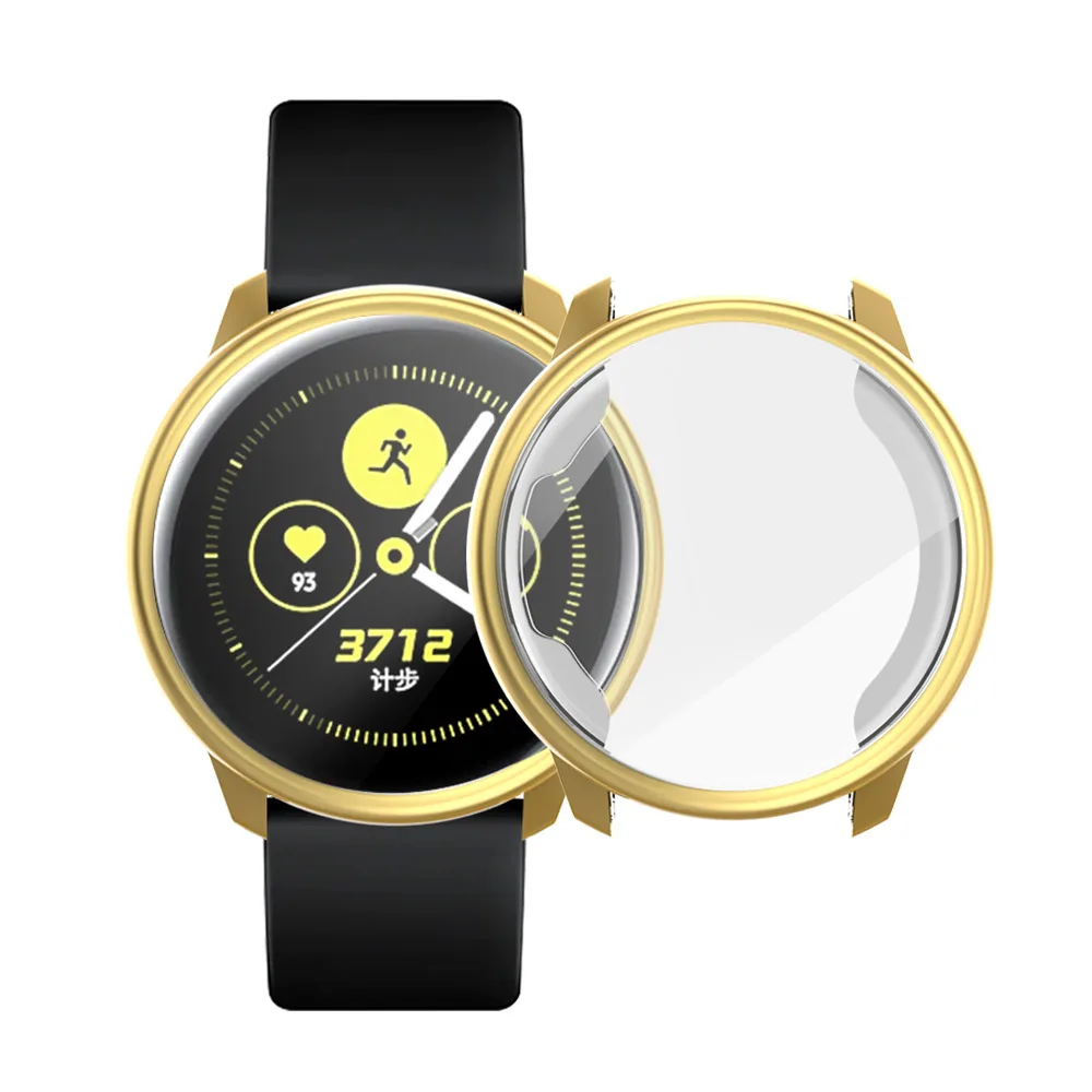 Чехол для samsung galaxy watch active/SM R500 чехол бампер цветной прозрачный мягкий ТПУ силиконовый защитный чехол для экрана