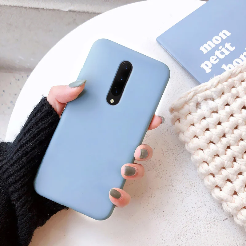 Light purple Тонкий чехол для oneplus 7 pro, Мягкий Силиконовый ТПУ матовый чехол для oneplus 6t 5 t, защитный чехол для one plus 6, чехол в виде ракушки - Color: Light purple