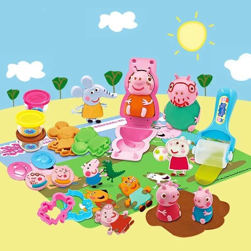 Новинка, 1 шт., подлинный набор теста Peppa Pig, для пикника, пикника, кекса или Мега теста, Набор для игры, игрушки для семьи и друзей peppa