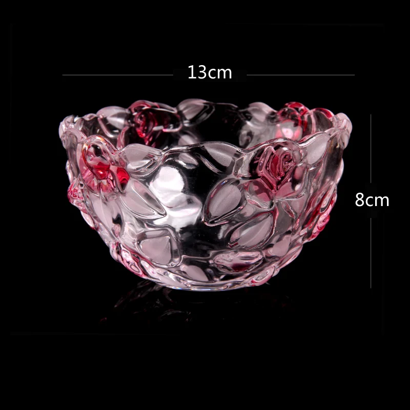 Crystal Bowl Candy Jar European Style Storage Jar Food Snack Storage Glass Bottle Sealed Can Decoration Household Arrangement - Цвет: 13x8cm