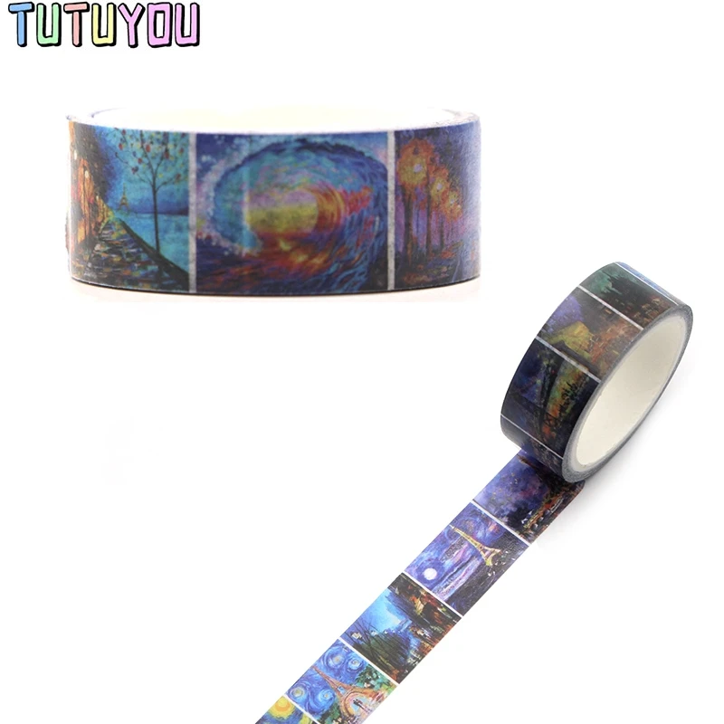 

PC319 Painting Washi Tape Set Adhesive Tape DIY Decoration Sticker Scrapbooking Diary Masking Tape Stationery Supply
