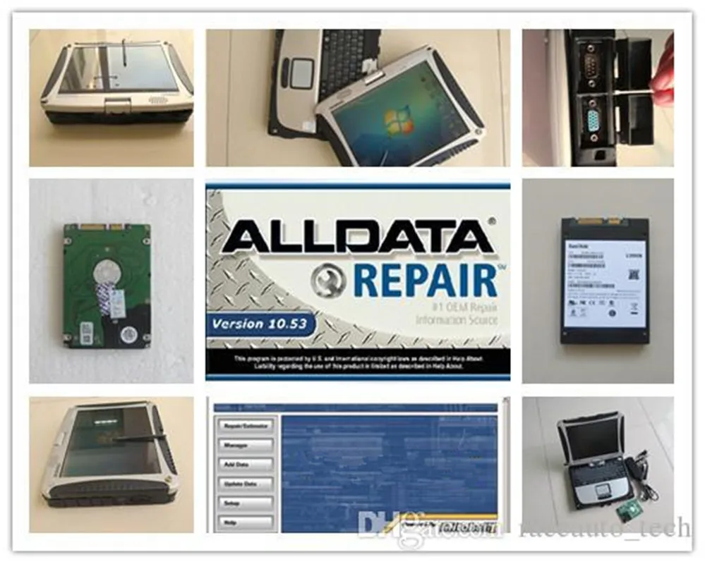 Alldata v10.53 and M repair software in 1tb hdd installed in tablet ...
